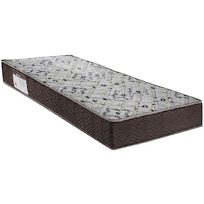 Colchão Solteiro 78x188x18 Espuma D45 Bordado Iso Marrom Branco - Ortobom