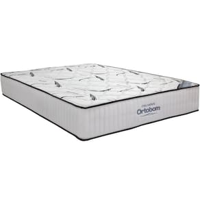 Colchão King 193x203x28 Espuma Hr45 Bordado Highfoam Cinza Branco - Ortobom