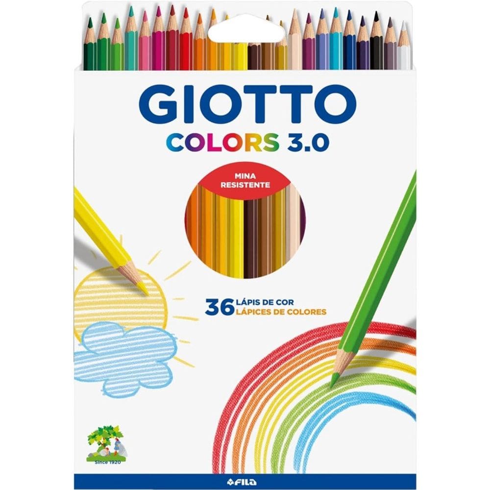 Lapis de Cor Giotto Colors 3.0 Estojo 36 Cores