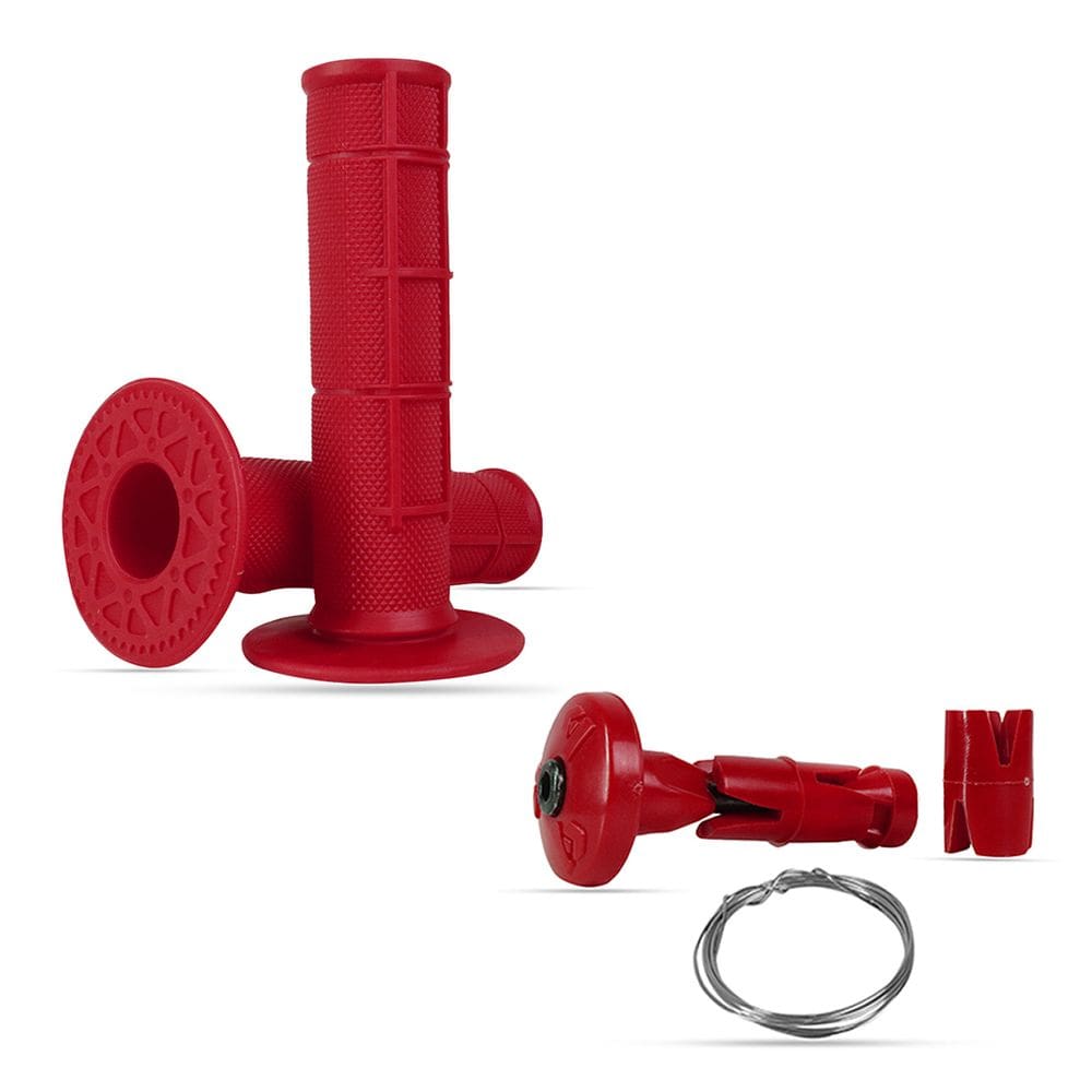 Kit Manopla Biker Diamond Waffle Acabamento Guidão E Arame Crf Kxf Yzf Ktm 230/250/300/450