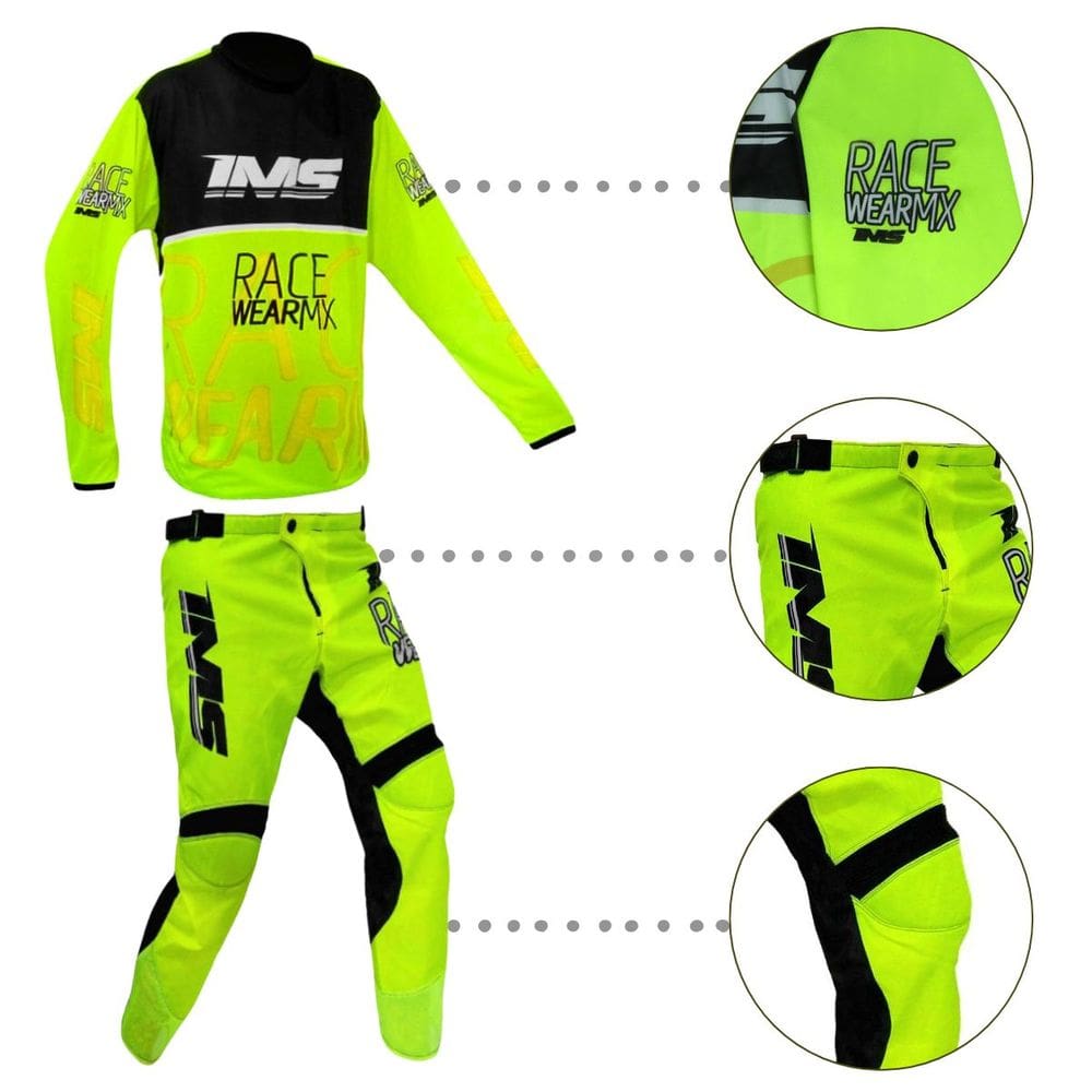 Conjunto Camisa Calça Ims Mx 2025 Trilha Motocross Flúor