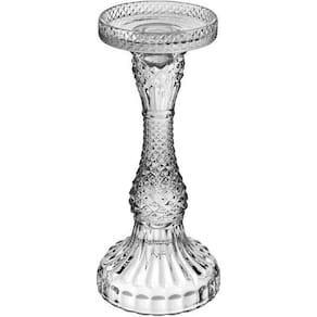 CASTIÇAL PORTA VELA DECORATIVO HOME&CO ECO CRYSTAL 22x9x9cm TRANSPARENTE