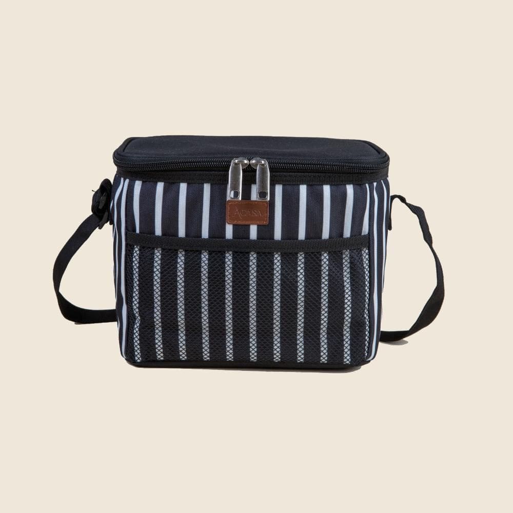 Bolsa Térmica Listrada Preto 5L - A\CASA