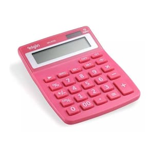 Calculadora Mesa Visor 12 Dig. Rosa Mv4135 Elgin