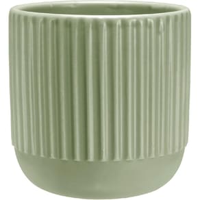 CACHEPÔ VASO DECORATIVO PLANTA HOME&CO CERÂMICA 10x10x10cm VERDE