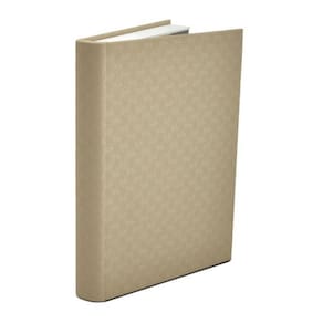 Livro Caixa Em MDF Com Revestimento Em PU Bege Mart 32x23cm