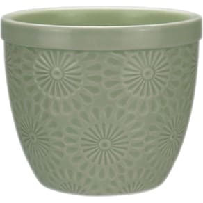 VASO PLANTA CACHEPÔ HOME&CO CERÂMICA 9x10x10cm VERDE DECORATIVO