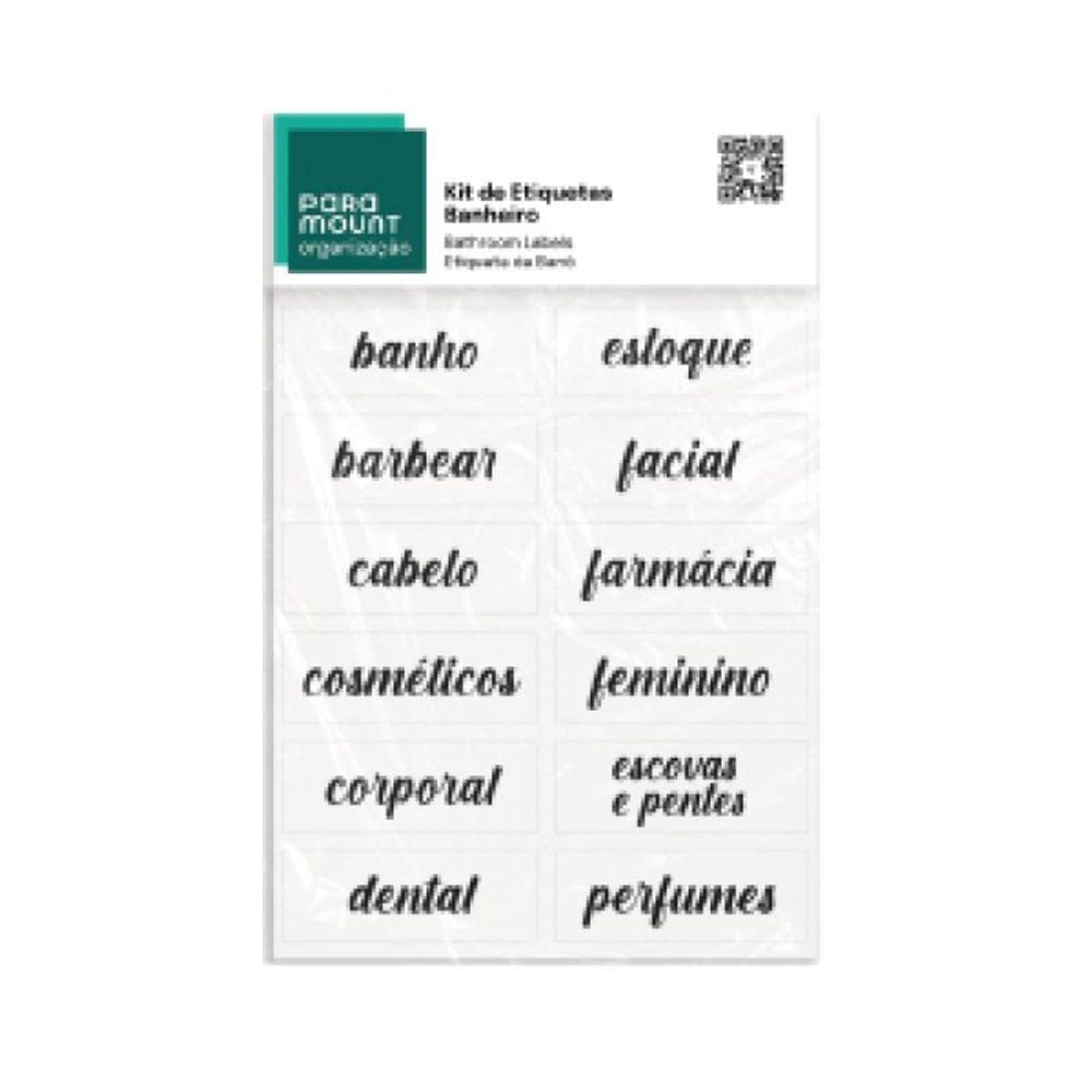 Kit Etiquetas Banheiro Com 12 Un.