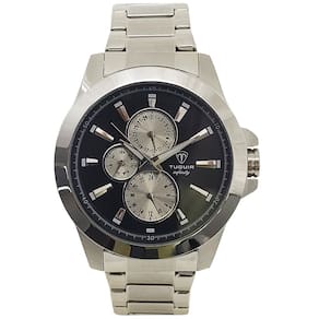 Relógio MultiFunção Masculino Tuguir Analógico Infinity TGI37081 Prata e Preto