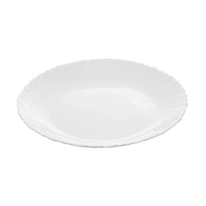 Prato Raso Nevada 26,5cm Branco Vidro Opalino