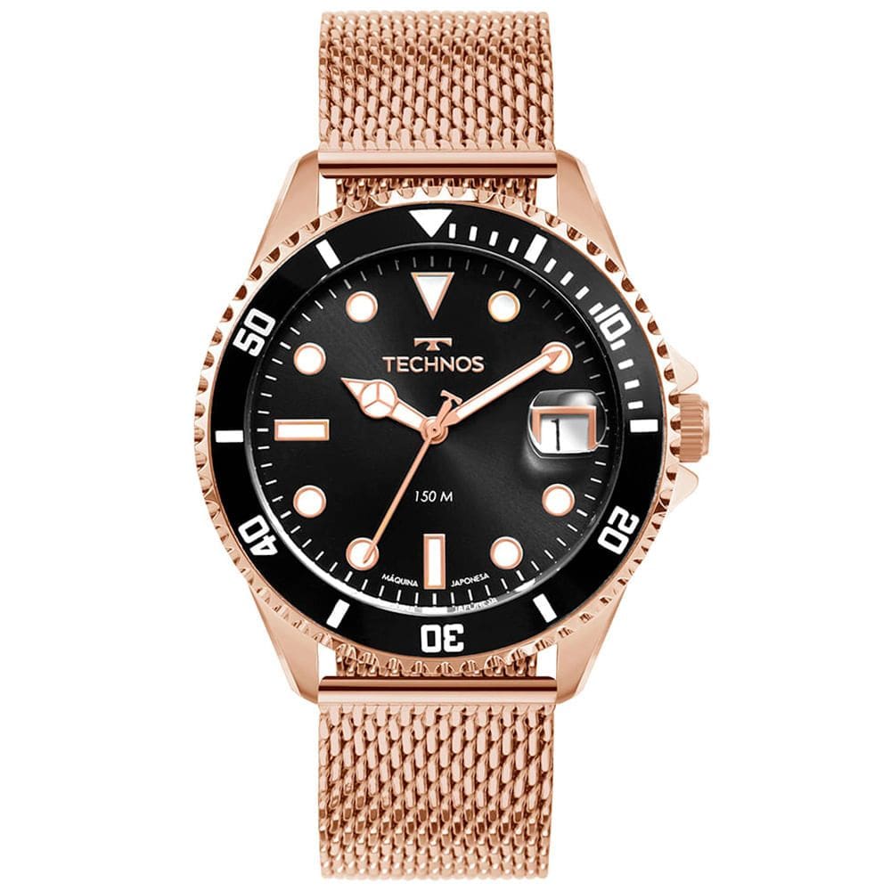 Relógio TECHNOS masculino analógico rosê 2415EC/2P
