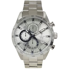 Cronógrafo Masculino Tuguir Analógico Infinity TGI37066 Prata e Branco