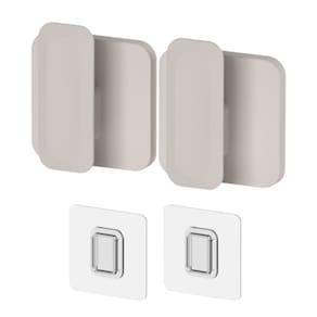 Conjunto de 2 Ganchos de Parede Eleve Bege - Ou