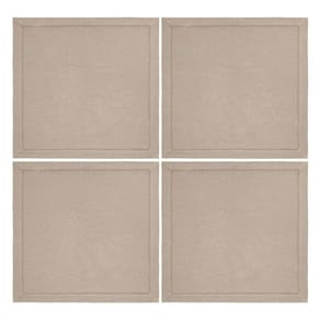 Conjunto de 4 Guardanapos Ponto Ajour Coloratta Taupe 50cm - CopaCia