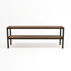 Aparador para Jardim 160cm em Estrutura de Alumínio Malta Marrom/Madeira