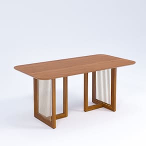 Mesa Regia Natuame 79,5cm x 90cm x 180cm Tampo em Mdf Madeira/Cinamomo