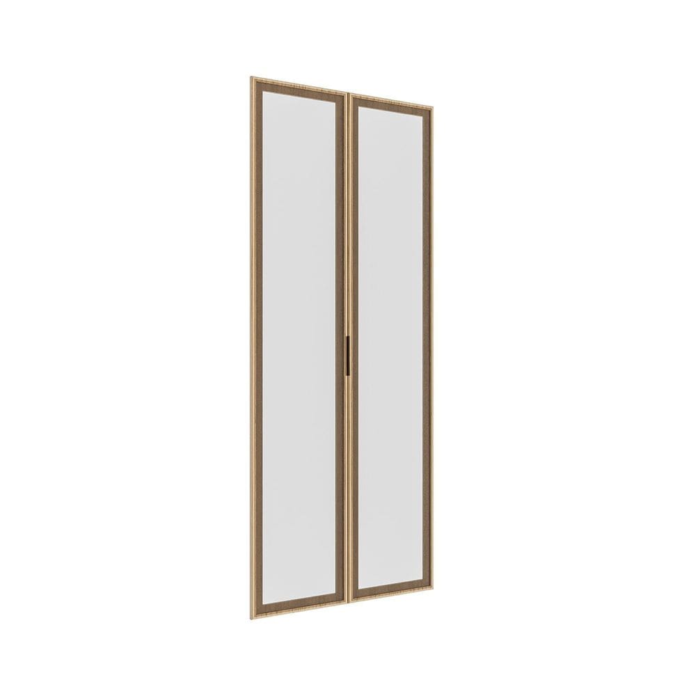 Kit 2 Portas Reflecta Para Guarda-roupa de Canto Reto Modular 95cm Jade Cabecasa Madeiramadeira Avelã