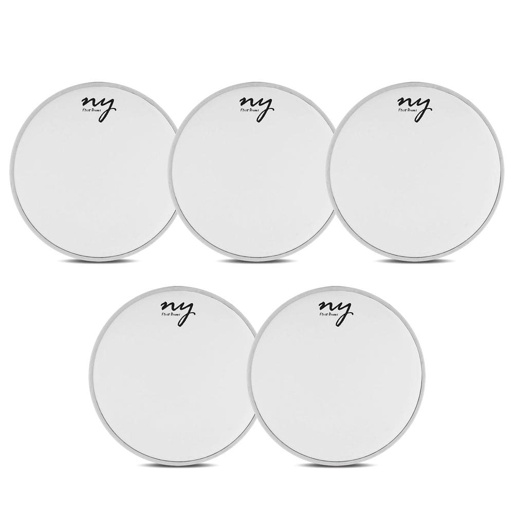 Kit 5 Peles Porosas para Bateria 10” Branca New York