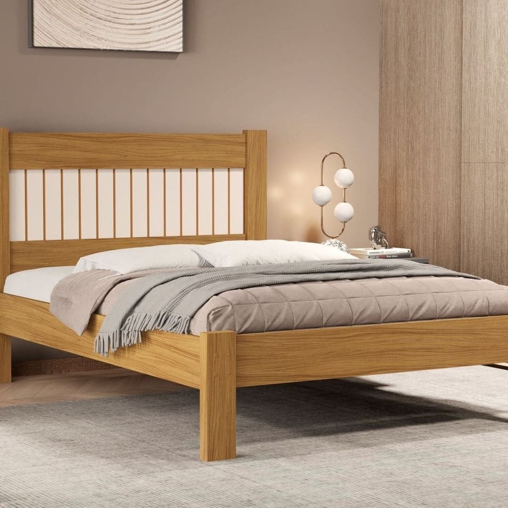Cama Casal para Quarto 100% MDF 145x117x199cm Marrom