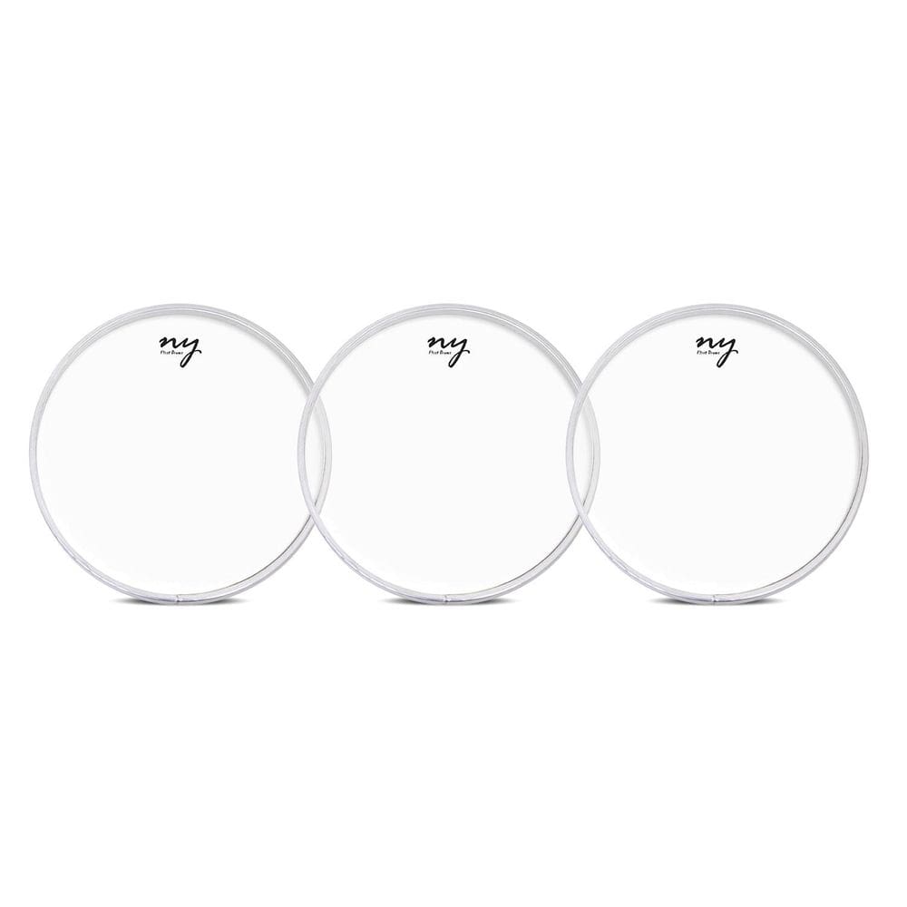 Kit 3 Peles Clear Transparentes para Bateria 12” New York