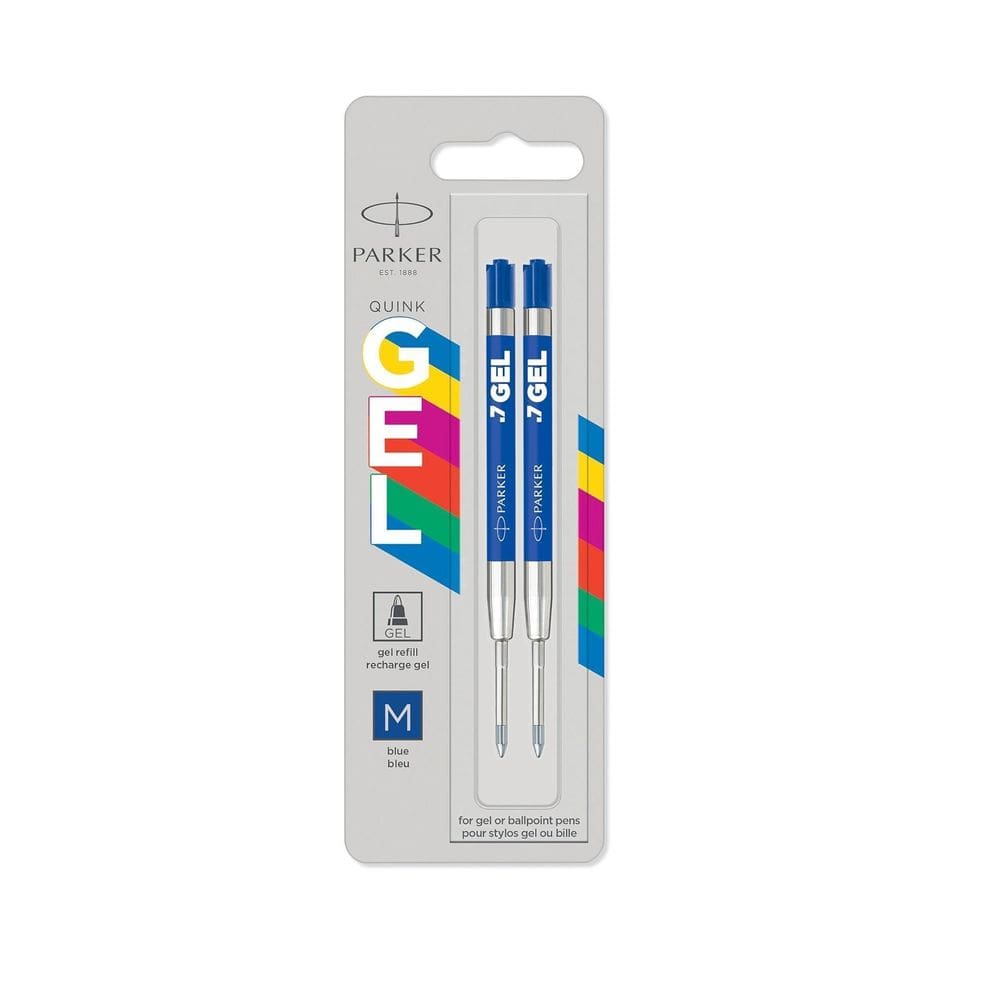 Carga P/Caneta Esferográfica Parker Gel Azul C/2