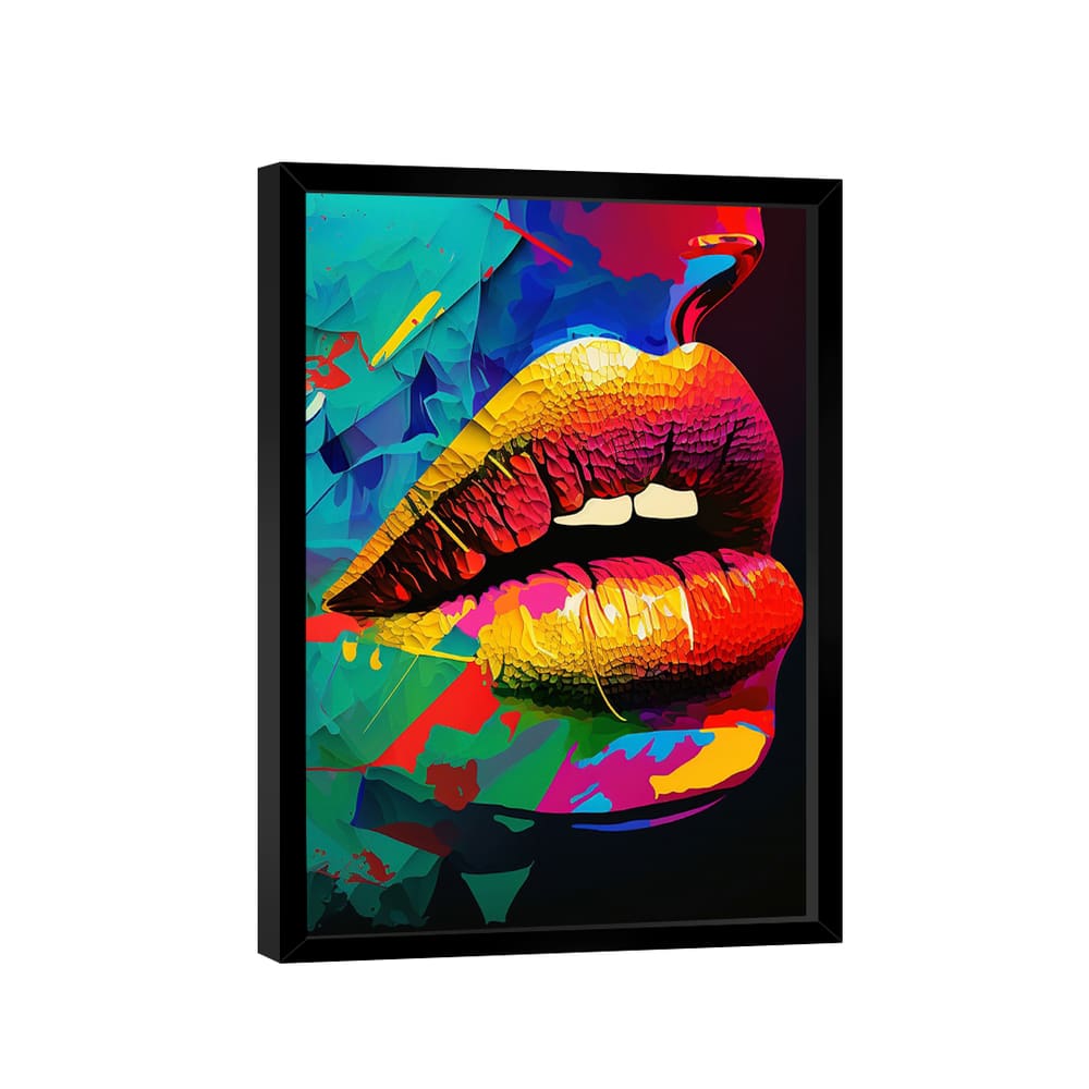 Quadro Decorativo Boca e Cores