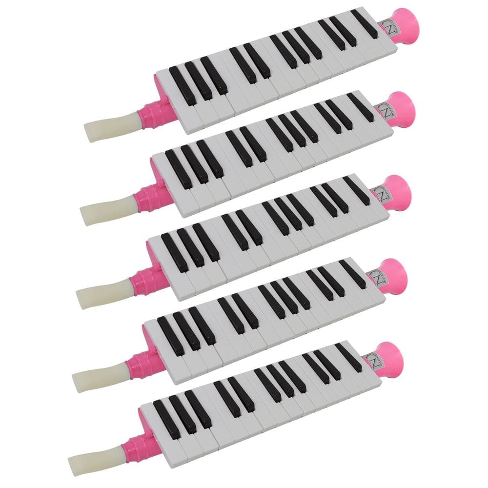 Kit 5 Escaletas Melódica 27 Teclas Rosa New York