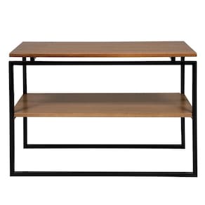 Estante para Objetos Livros e Plantas 90 cm x 40 cm x 64 Zen Natural/Preto
