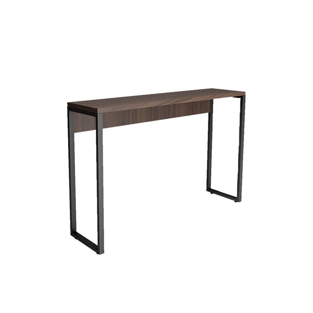 Aparador Iron com Pés em Aço Tubular e Tampo em MDP BP de 25cm Nogal/Preto