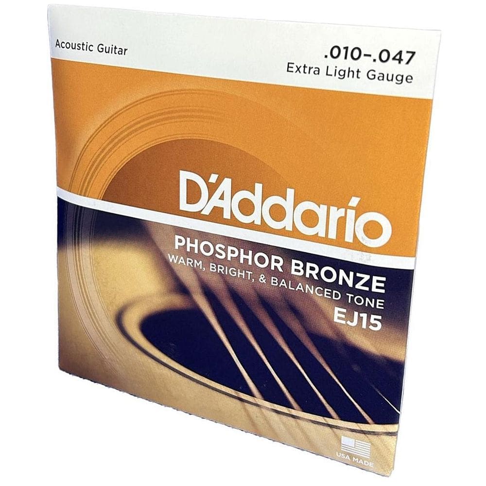 Encordoamento Violão Aço 10-47 Daddario Phosphor Bronze Ej15