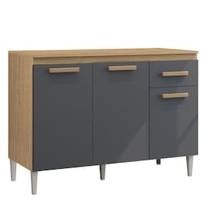 Balcão para Cozinha 120cm 3 Portas 1 Gaveta Valentina