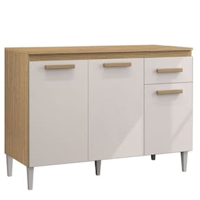 Balcão para Cozinha 120cm 3 Portas 1 Gaveta Valentina
