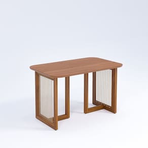 Mesa Regia Natuame 79,5cm x 80cm x 130cm Tampo em MDF Madeira/Cinamomo