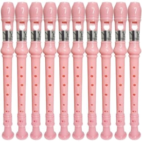 Kit 25 Flautas Doce Germânica Rosa Claro FL 20G New York