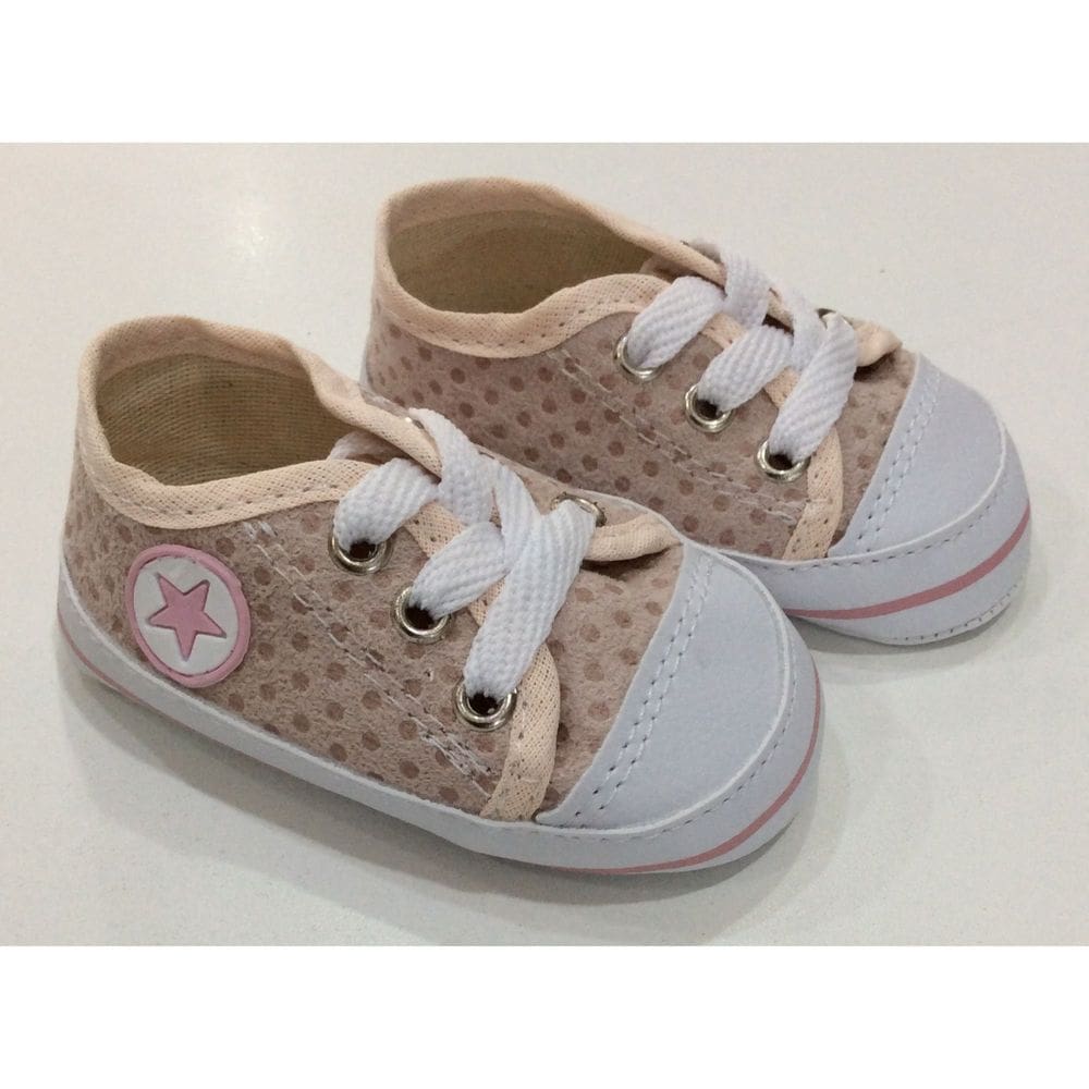 Sapatinho tênis bebê fem estilo all star