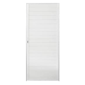 Porta Lambril 2,10x70 lado DIREITO L-25 no alumínio branco