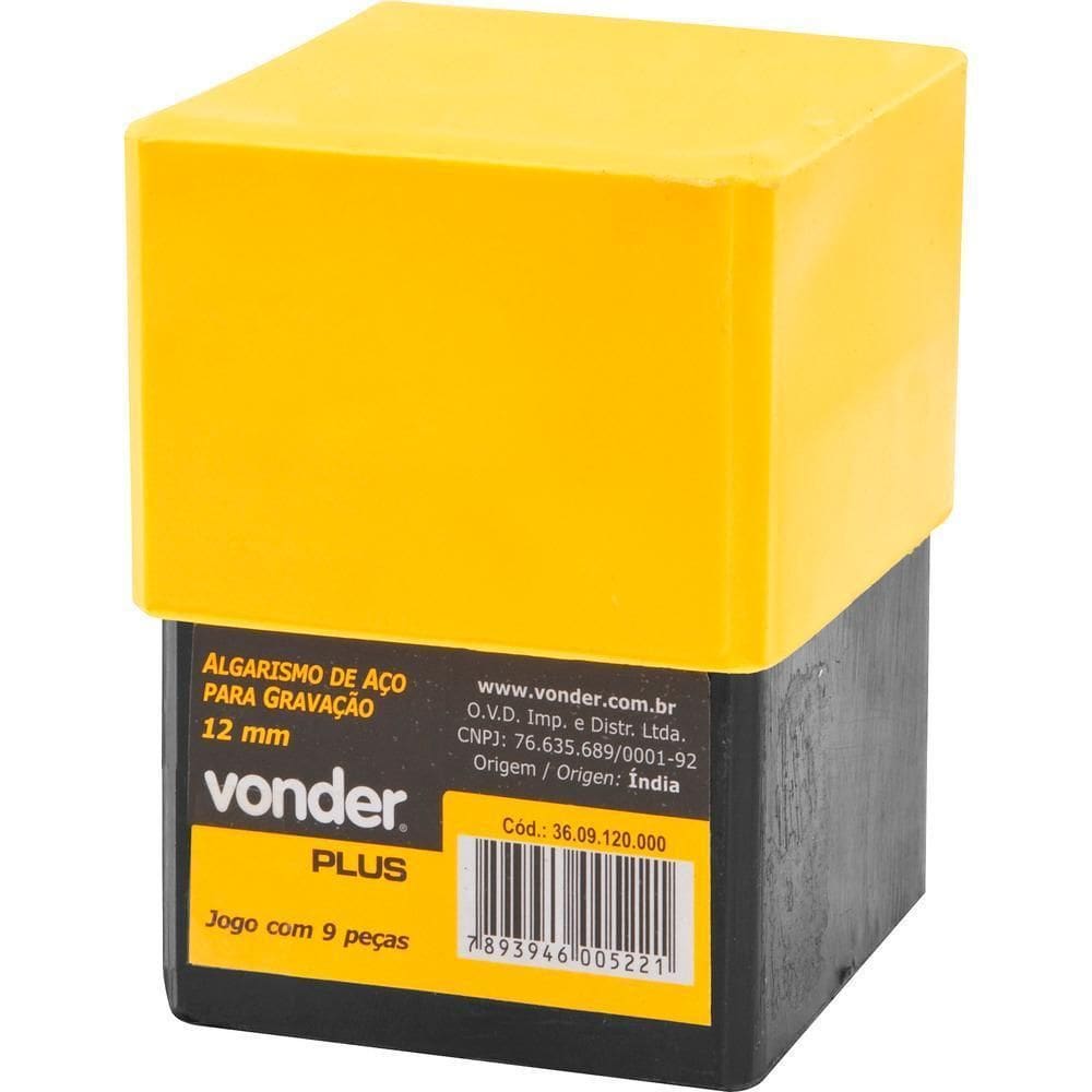 Algarismo De Aço Punção 6Mm 0-9 Para Gravação - Vonder Plus