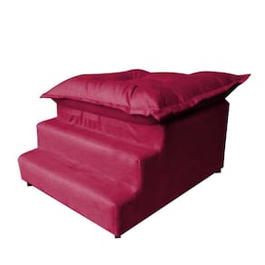 Escada Nick Sofá Cama Pets Cães Gatos Ossinho Vermelho