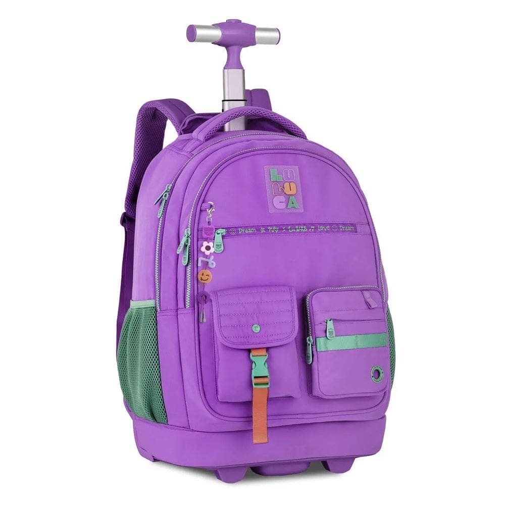 Mochila De Rodas Luluca Juvenil Pandinha Escolar Meninas