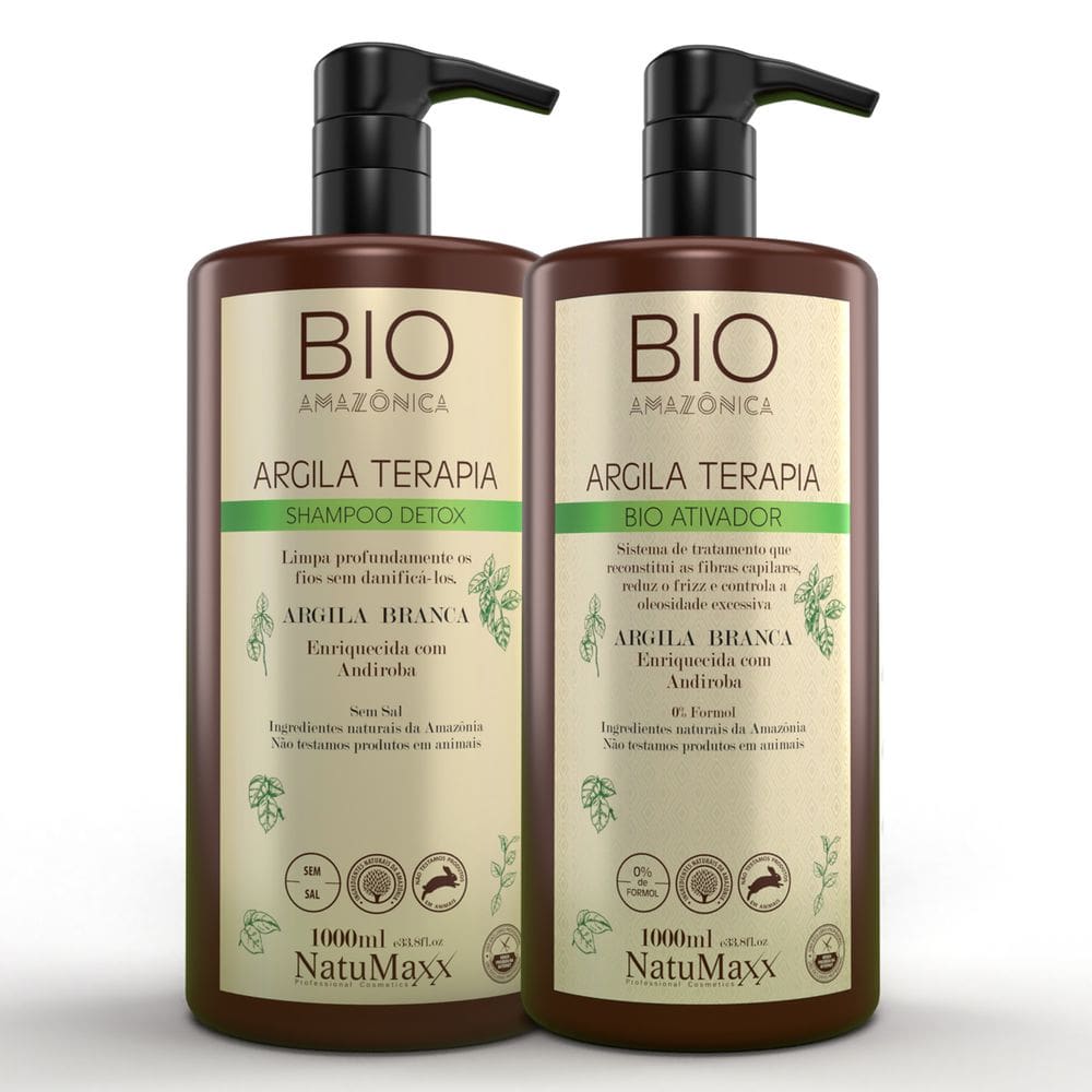 Kit Bio Amazônica Gloss Ativador + Shampoo Detox - NatuMaxx
