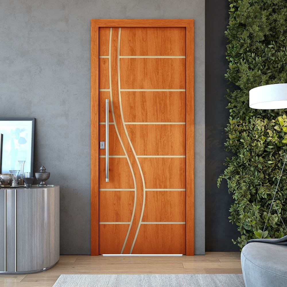 Kit 2 Portas De Madeira Frisada U.V 210cm x 70cm - R70SS