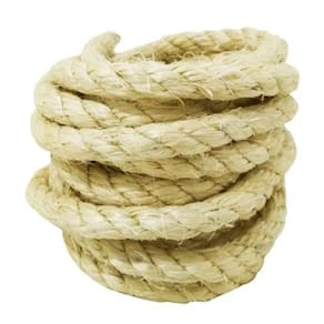 Corda Sisal Natural 12Mm Para Decoraçao Artesanato Selaria 10M