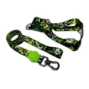 Coleira Peitoral Cães Super Premium Seda 25 Mm - Verde Nº 7