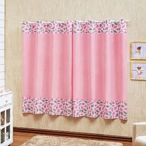 Cortina Infantil Estampada 2M X 1,70M Marinho Nuvens