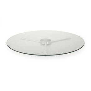 Centro De Mesa Giratório 60Cm Vidro Incolor Forma Collection