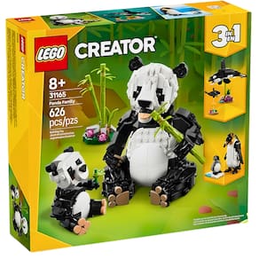 Lego Creator 3 em 1 Animais selvagens Família Panda 31165