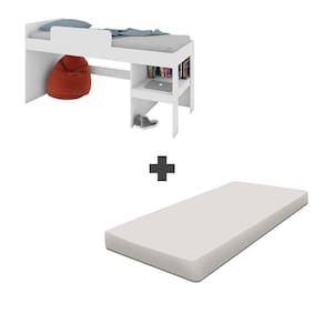 Cama Com Escorregador E Colchão Solteiro Infantil Branco Playground Art In Móveis