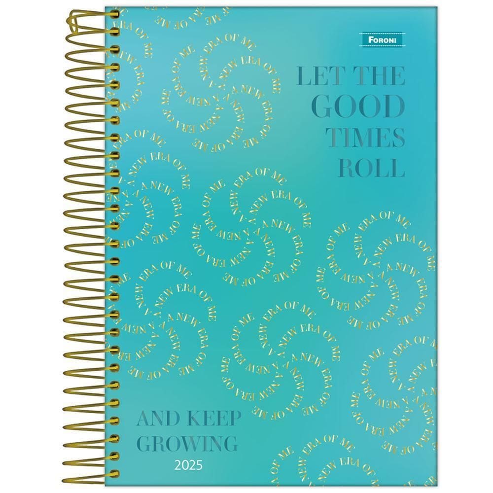 Agenda 2025 Diária Esp 176Fls Blush Verde Água Foroni