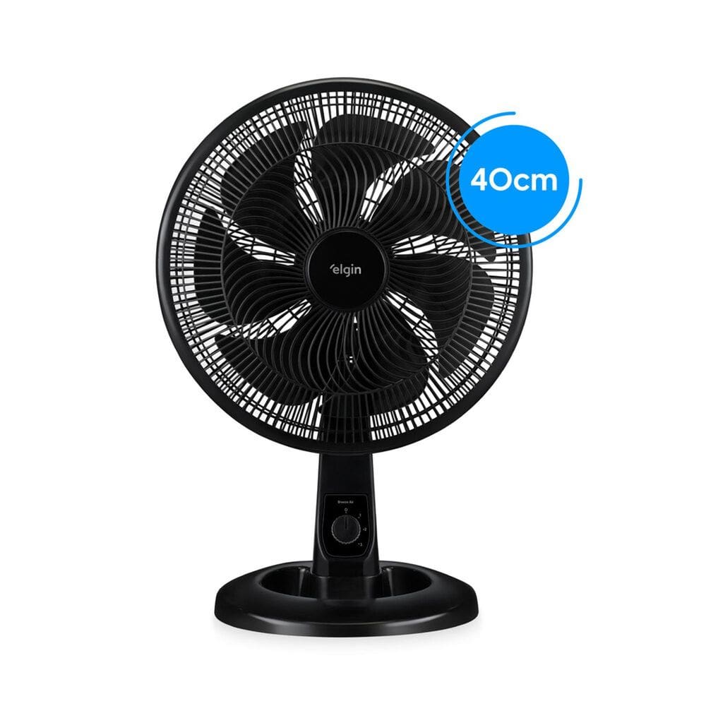 Ventilador Bezee Air 40 cm 127V 7 Pas Preto 3 Velocidades Elgin