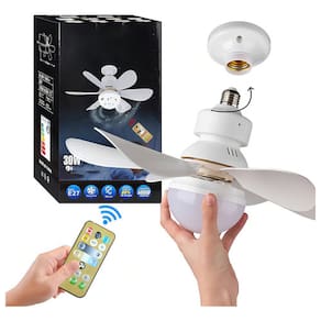 Ventilador Lâmpada de Teto 3 modos Led Silencioso Moderno 42 cm diametro